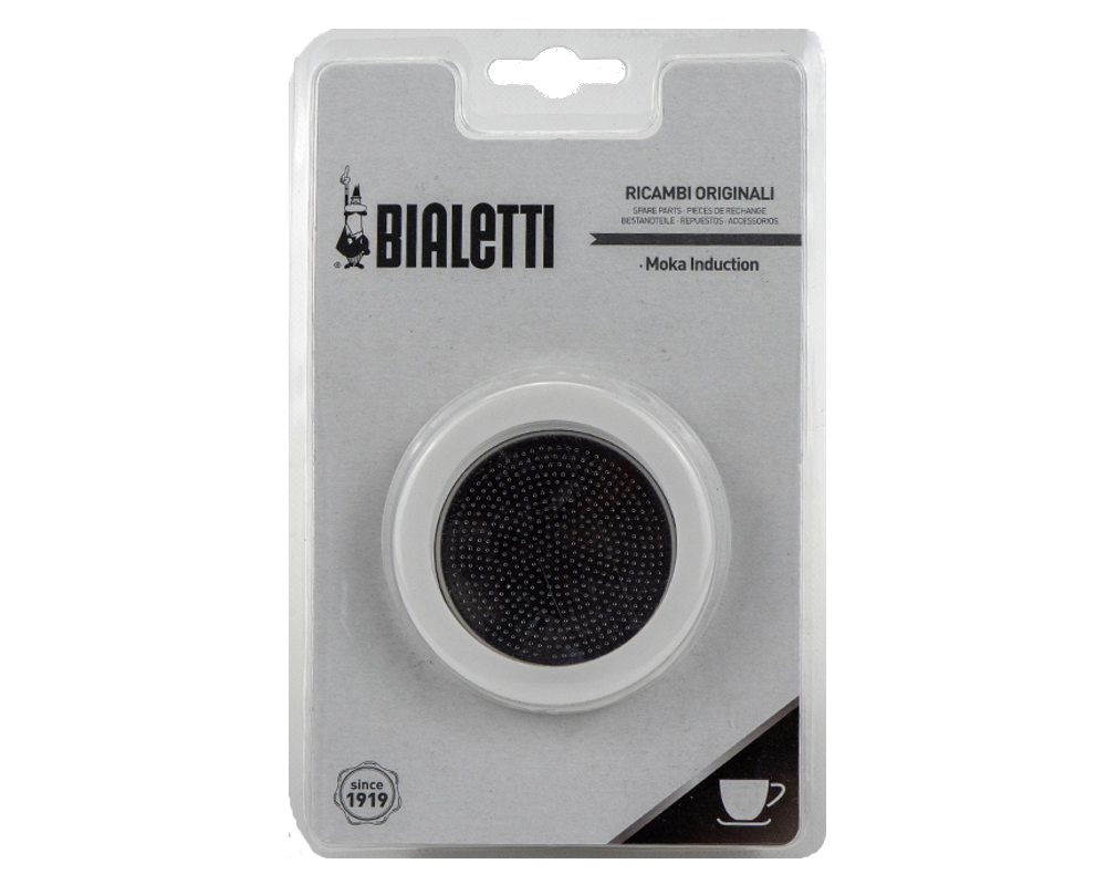 Bialetti Moka Induktion Dichtungs SET - (Original) Filterplatte und Dichtungsringe