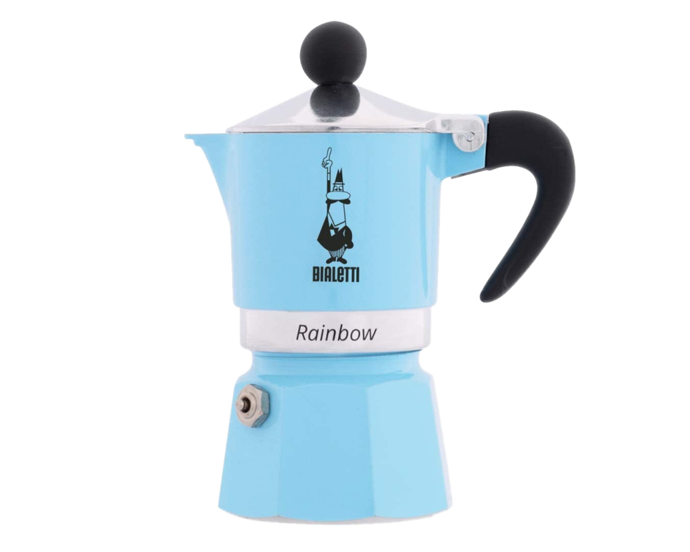Bialetti Rainbow HELLBLAU 1 Tasse Espressokocher