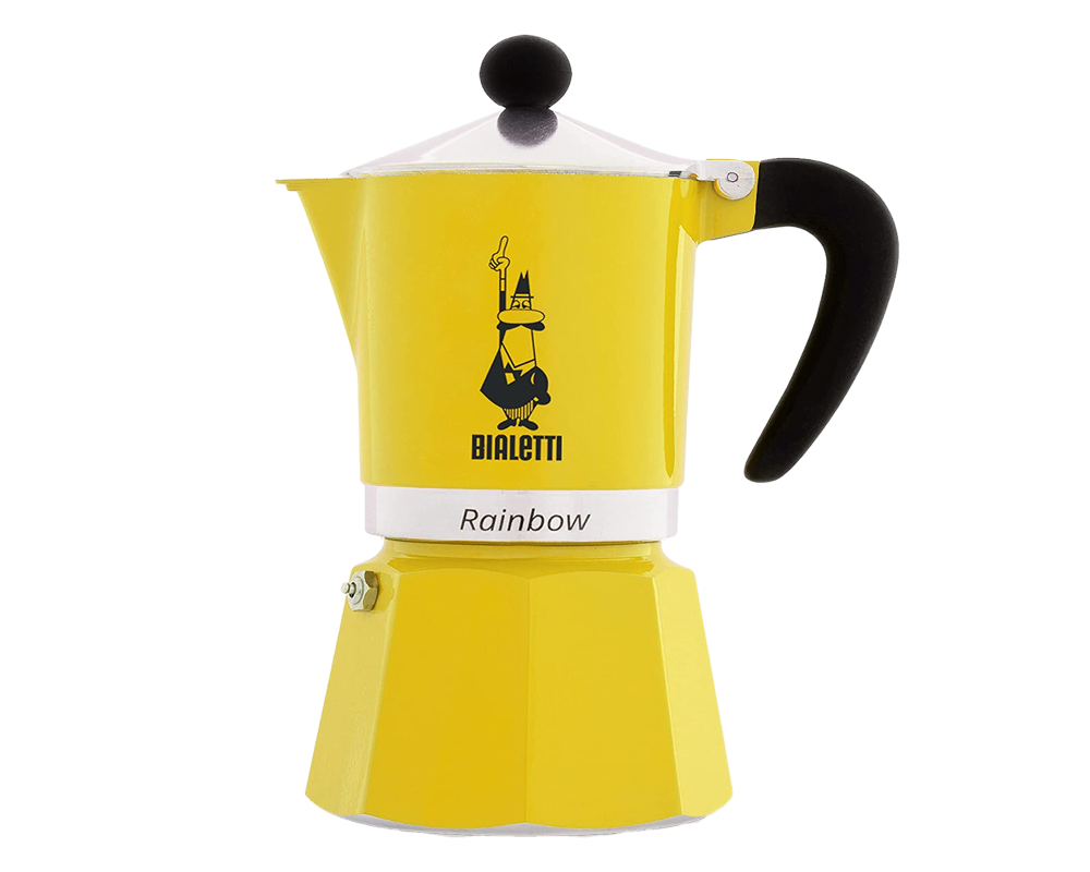 Bialetti Rainbow GELB 3 Tassen Espressokocher