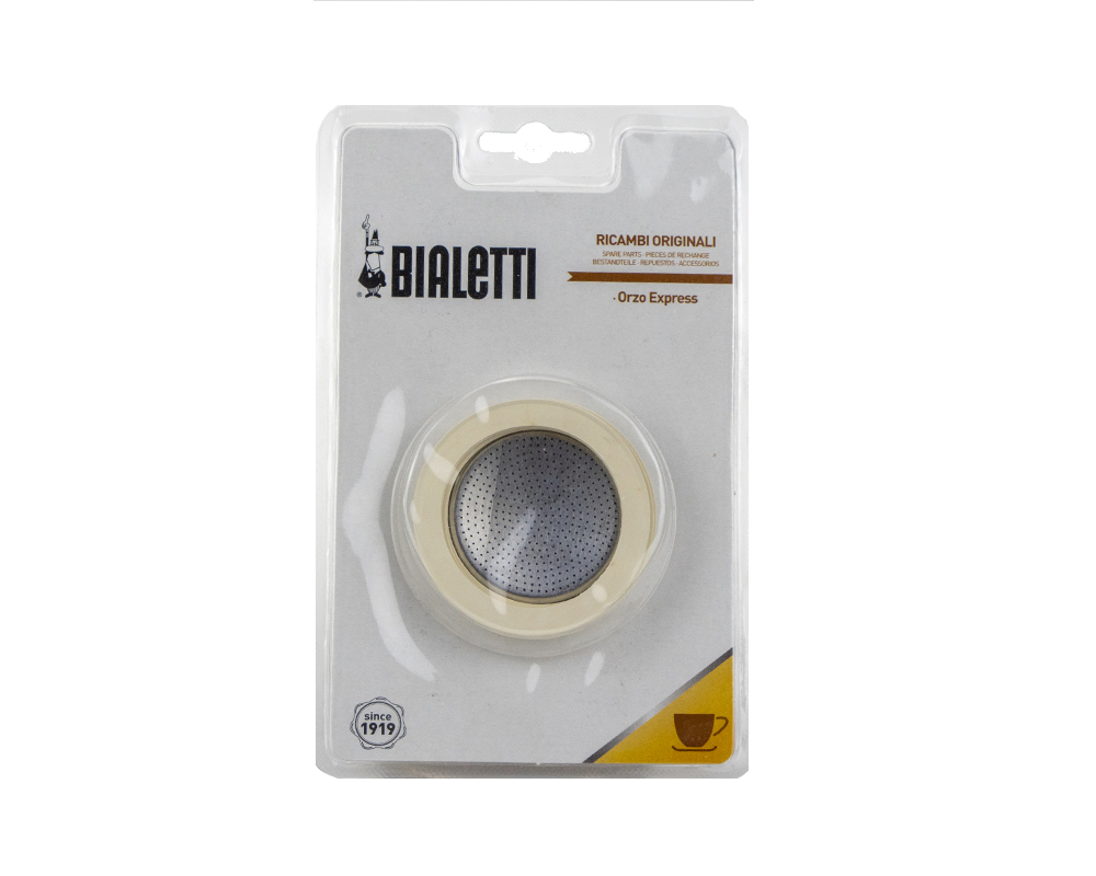 Bialetti Dichtungs Set für ORZO Espressokocher - Filterplatte und Dichtungsringe