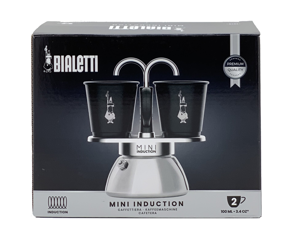 Bialetti Mini Express Induktion mit 2 Becher Direkt Auslauf Espressokocher - Bild 1