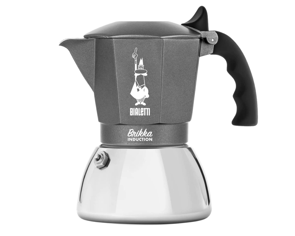 Bialetti Brikka Induktion 4 Tassen Espressokocher mit Cremaventil