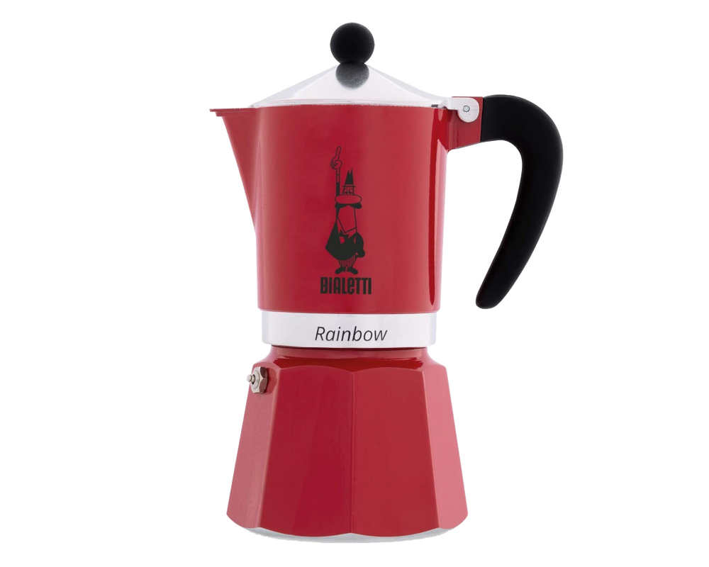 Bialetti Rainbow ROT 6 Tassen Espressokocher