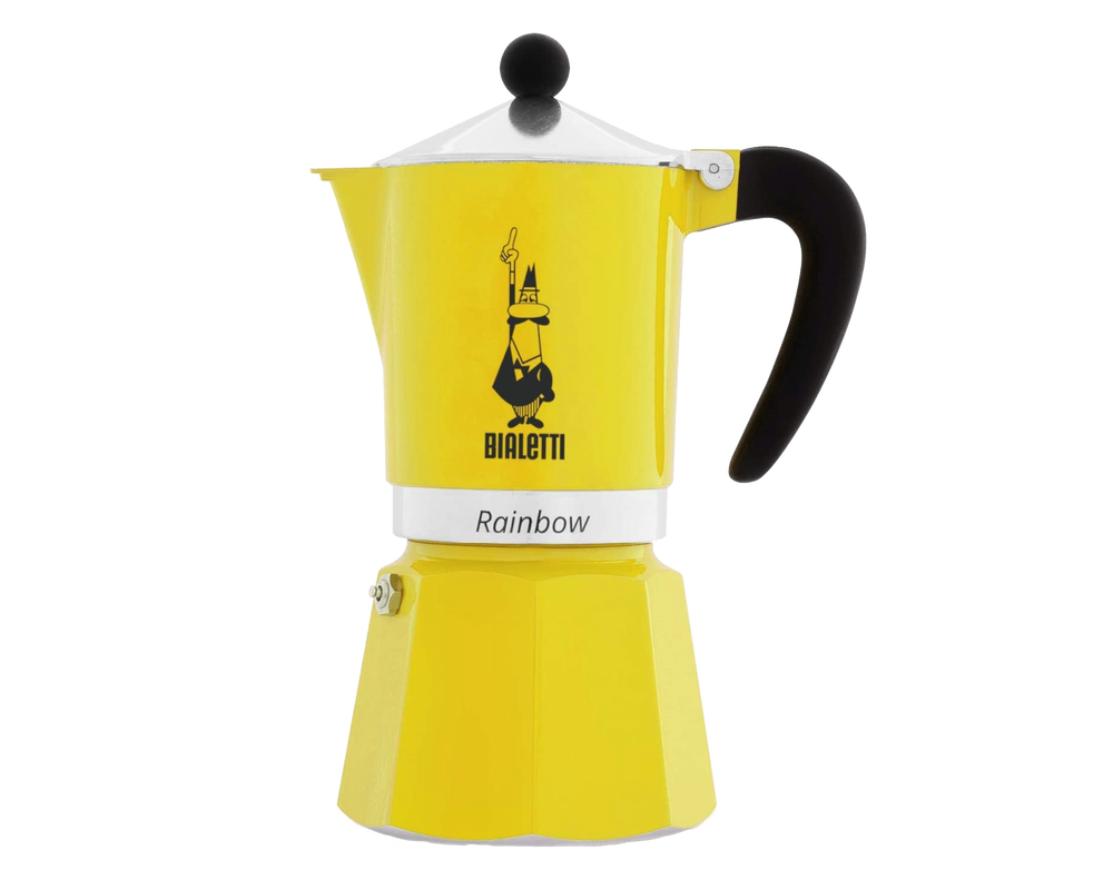 Bialetti Rainbow GELB 6 Tassen Espressokocher