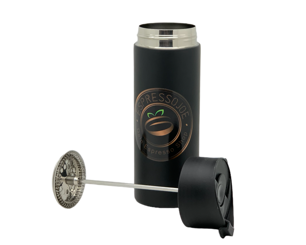 JOEs French Press Travel Edelstahl schwarz für 3 Kaffee oder Tee - Bild 1