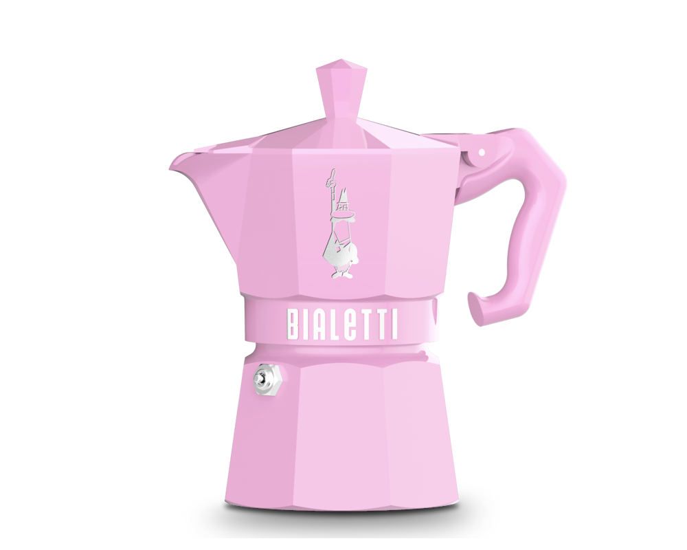 Bialetti Moka EXCLUSIVE ROSA (Pastell) 3 Tassen Herdkocher Alu