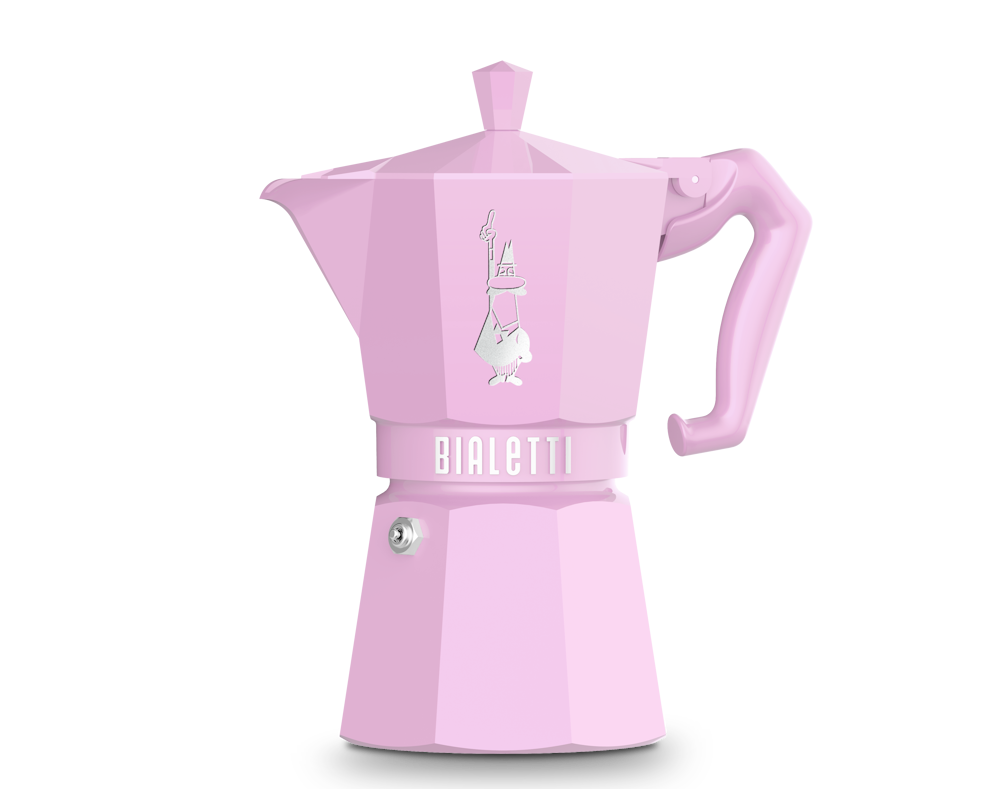 Bialetti Moka EXCLUSIVE ROSA (Pastell) 6 Tassen Herdkocher Alu