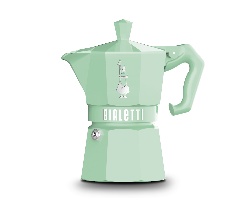 Bialetti Moka Exclusive GRÜN (Pastell) 3 Tassen Alu
