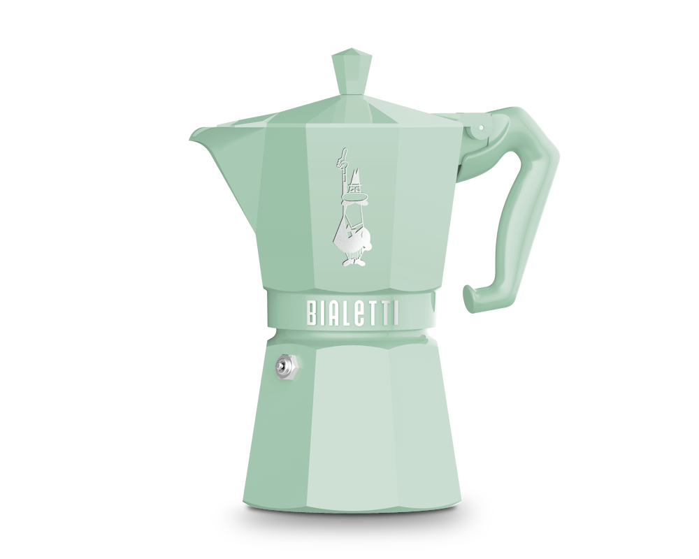 Bialetti Moka Exclusive GRÜN (Pastell) 6 Tassen Alu