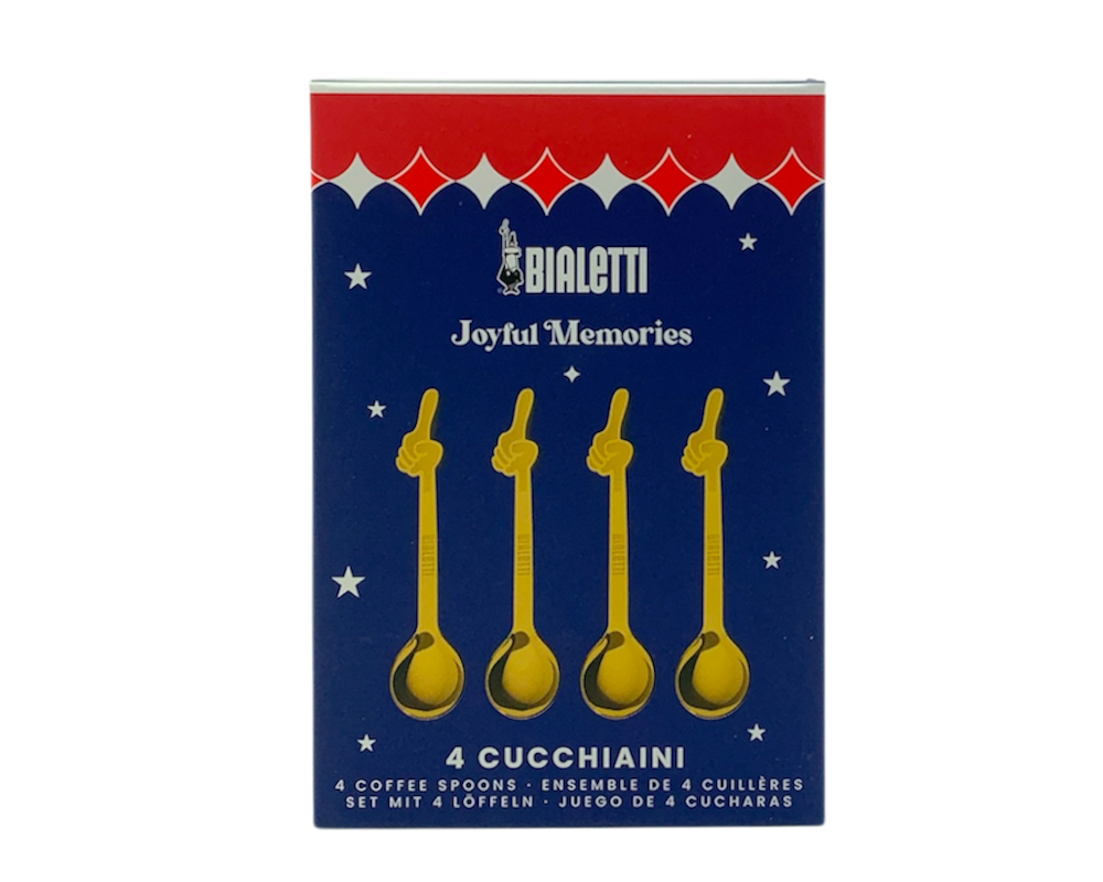 Bialetti OMINO Design Espresso Löffel 4er Set GOLD