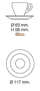 Nuova Point 6er-Set MILANO (65ml) Espresso Tasse braun (Marrone) - Bild 1