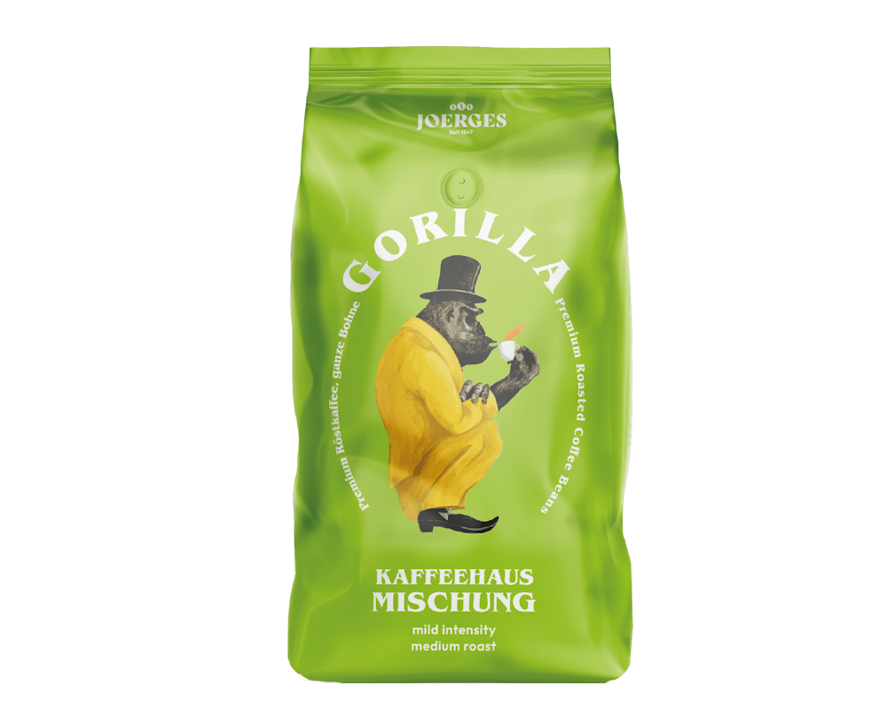 Gorilla Kaffeehaus ganze Bohnen 1 KG Kaffee nach deutschem Geschmack