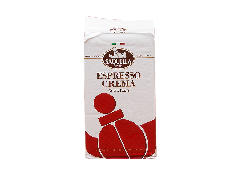 Saquella Espresso Crema Gusto Forte gemahlen 250 gr. Intensiv