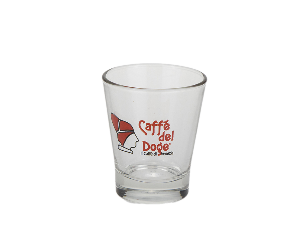 Caffe del Doge Bicchierino Espresso & Wasser Glas mit Logo