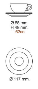 Nuova Point 6er-Set SORRENTO (62ml) Espresso Tasse weiß - Bild 1