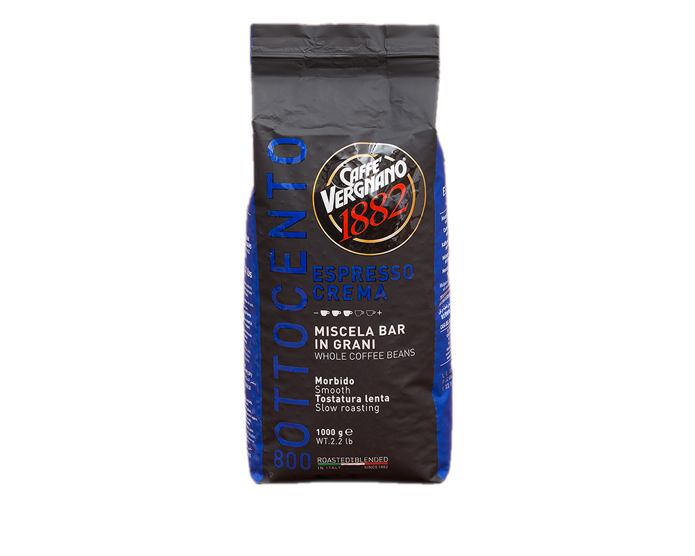 Vergnano CREMA 800 (Ottocento) Espresso Kaffee Bohnen 1 KG