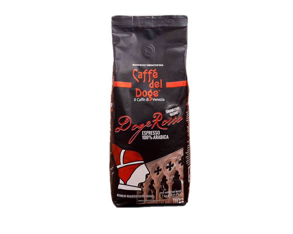 Caffe del Doge Rosso 100% Arabica Espresso Kaffee Bohnen aus Venedig 1 KG
