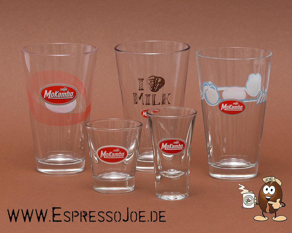 MoKambo Bicchierino Espresso & Wasser Glas mit Logo - Bild 1