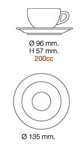 Nuova Point 6er-Set PALERMO (200ml) Cappuccino Tasse braun - Bild 1