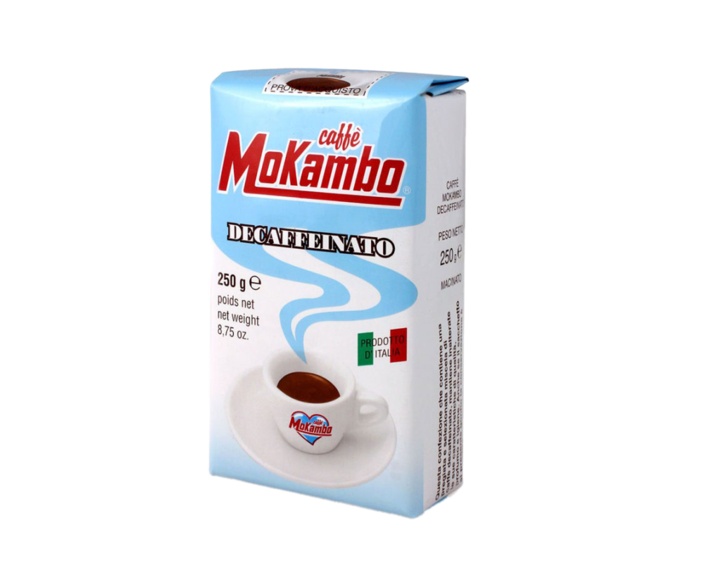 MoKambo Decaffeinato (entkoffeiniert) Espresso Kaffee gemahlen 250 gr.