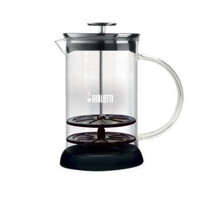 Bialetti mikrowellengeeigneter Milchaufschäumer Glas 1 Liter / 6 Tassen