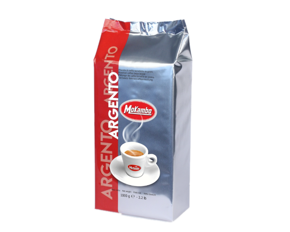 MoKambo Argento Espresso Kaffee Bohnen 1 KG Profi Mischung