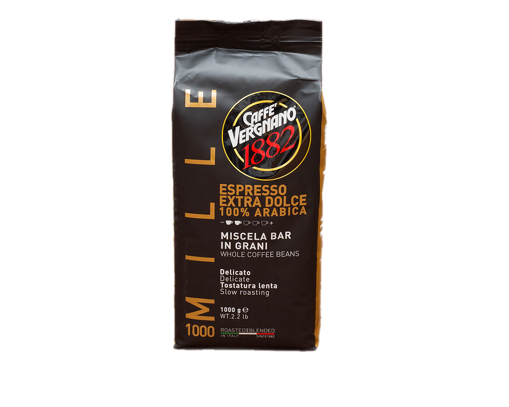 Vergnano EXTRA DOLCE 1000 (Mille) Espresso Kaffee Bohnen 1 KG