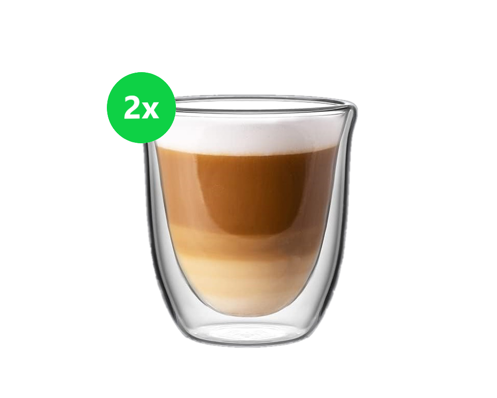 Bialetti FIRENZE Gläser 200 ml doppelwandig 2er Set (Borosilikatglas)