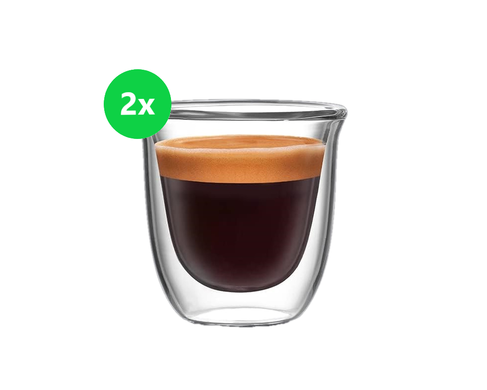 Bialetti FIRENZE Gläser 80 ml doppelwandig 2er Set (Borosilikatglas)