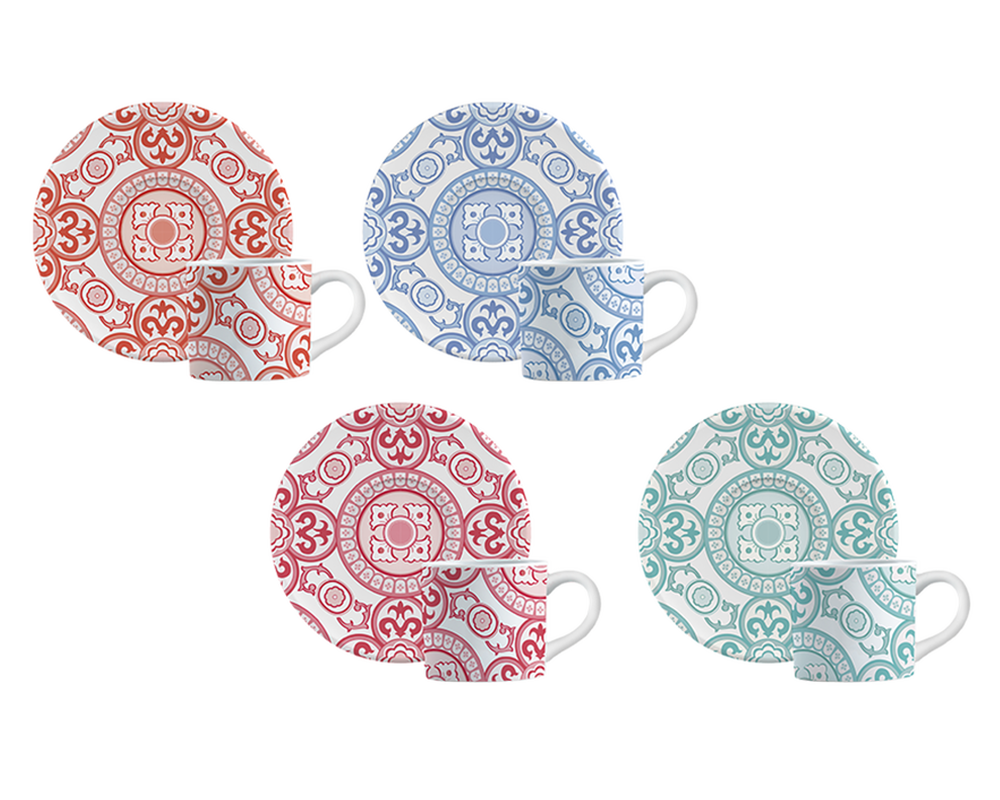 Bialetti FANTASIA 4 Espressotassen im Geschenkkarton