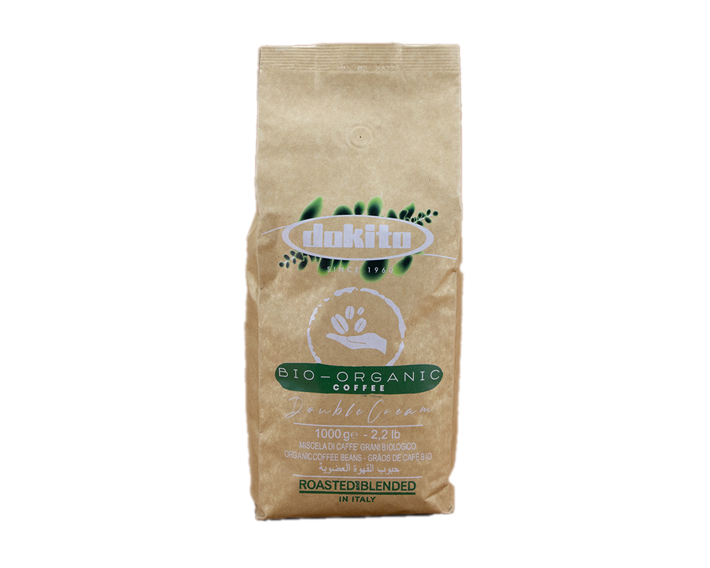 Dokito Caffe BIO Organic Double Cream Espresso Kaffee 1kg Bohnen
