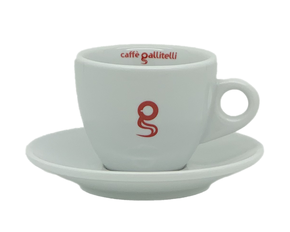 Gallitelli Caffé moderne Cappuccino Tasse mit Untertasse