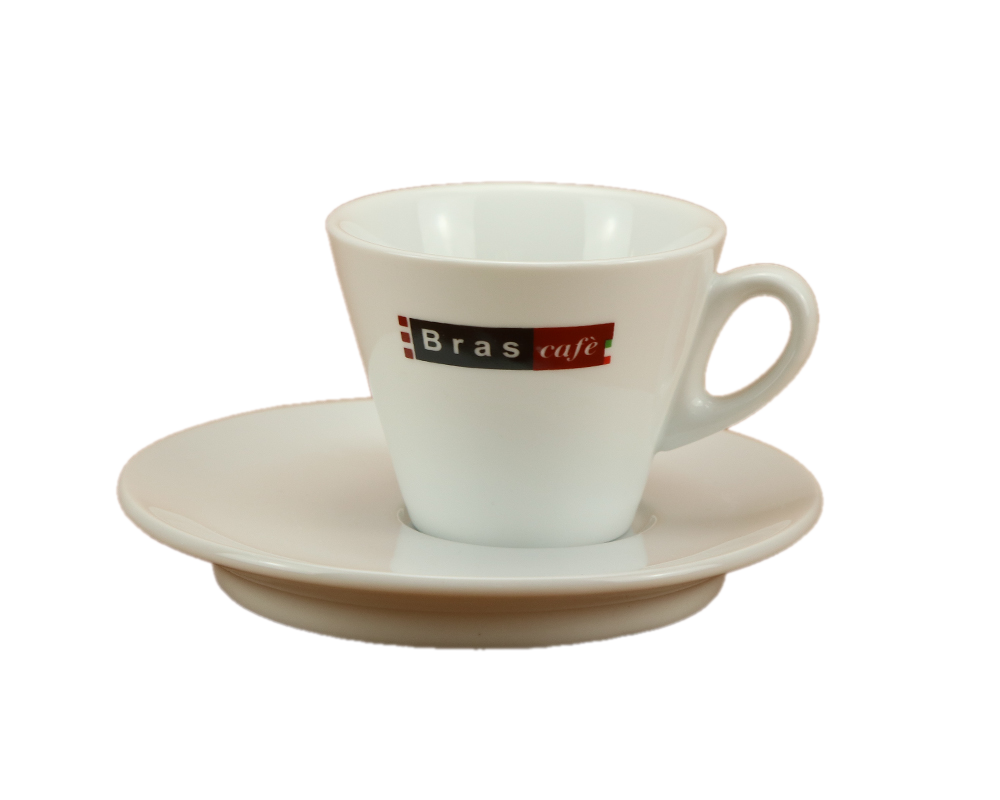 Bras Cafè Cappuccino Tasse extravagant mit Untertasse