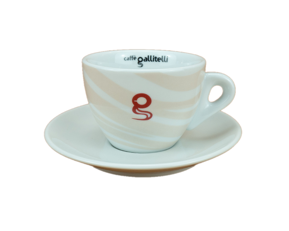 Gallitelli Caffé 6er Set geflammte Cappuccino Tasse