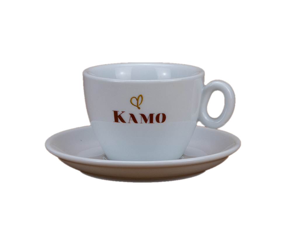 Caffe Kamo moderne Cappuccino Tasse mit Untertasse