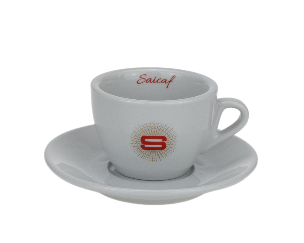 Saicaf Cappuccino Tasse dickwandig mit Untertasse