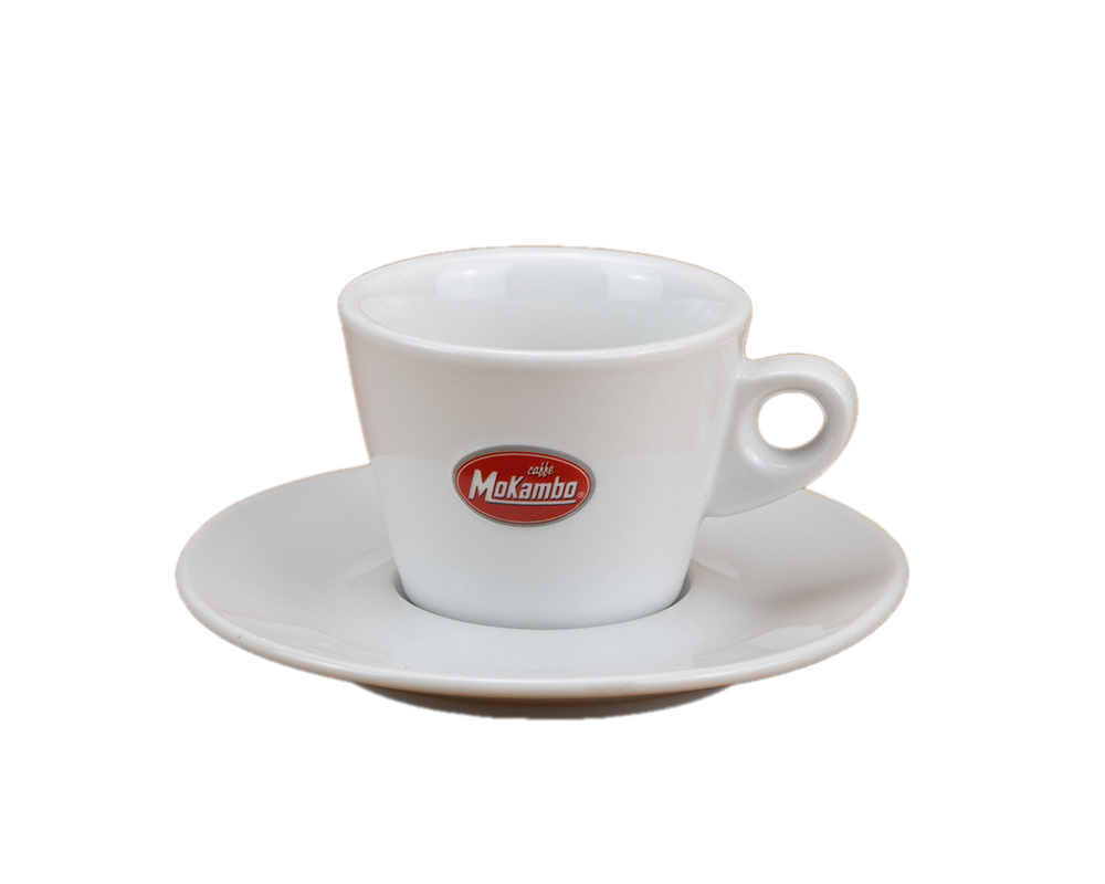 MoKambo moderne konische Cappuccino Tasse und Untertasse