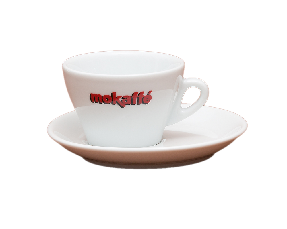 mokaffé moderne Cappuccino Tasse mit Untertasse
