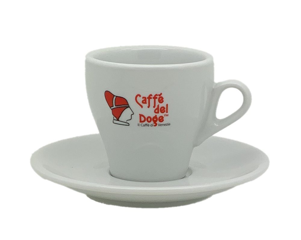 Caffe del Doge klassische Cappuccinotasse mit Untertasse (birnen Form)