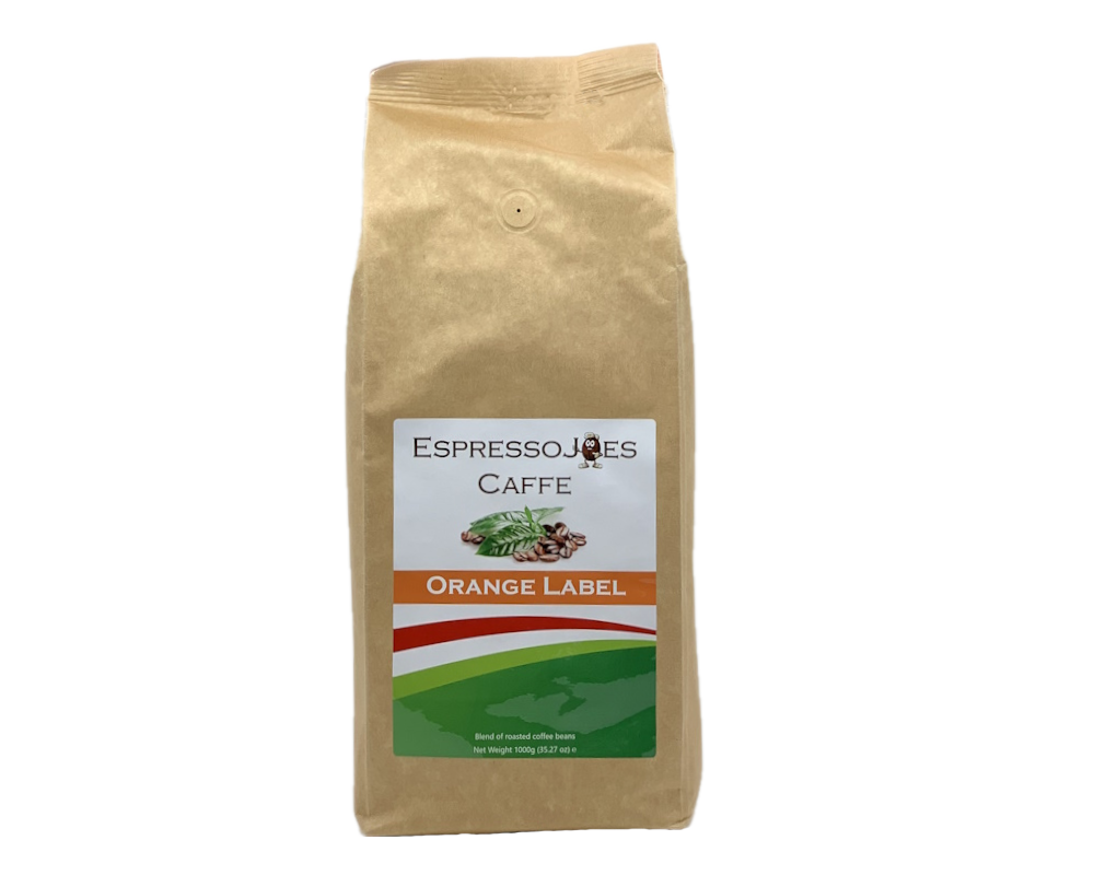 EspressoJOEs Caffe ORANGE LABEL 1kg Espresso Bohnen