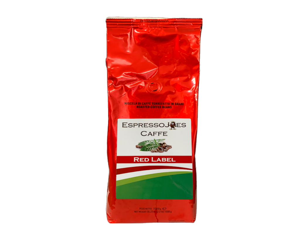 EspressoJOEs Caffe RED LABEL 1kg Espresso Bohnen