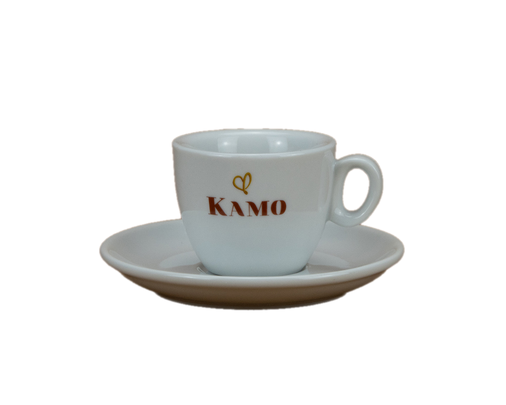 Caffe Kamo moderne Espresso Tasse mit Untertasse