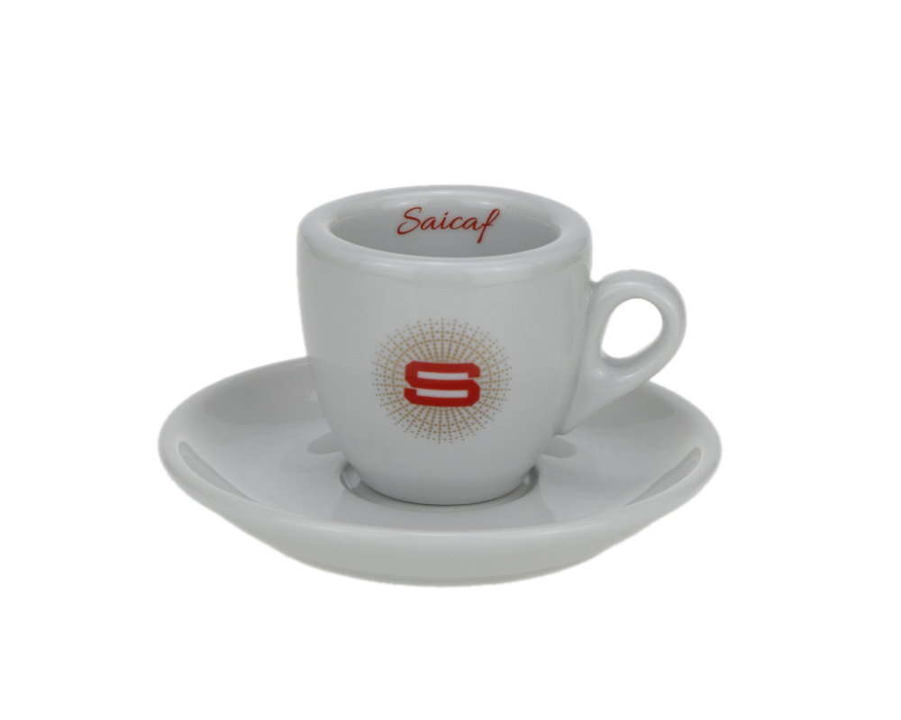 Saicaf Espresso Tasse dickwandig mit Untertasse
