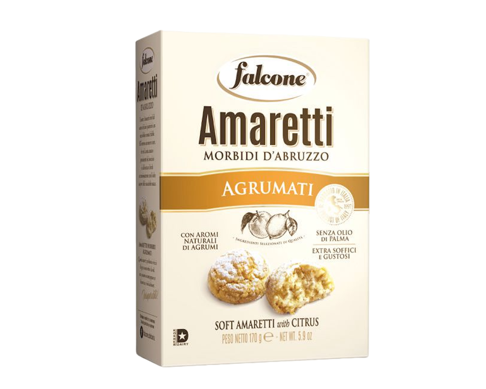 Falcone Amaretti Agrumati (Soft Amarettini mit Zitrusfrüchten) morbidi d’Abruzzo 170g