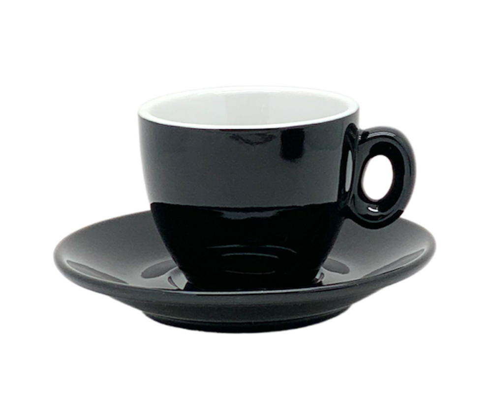 Nuova Point 6er-Set FIRENZE (180ml) Cappuccino Tasse schwarz