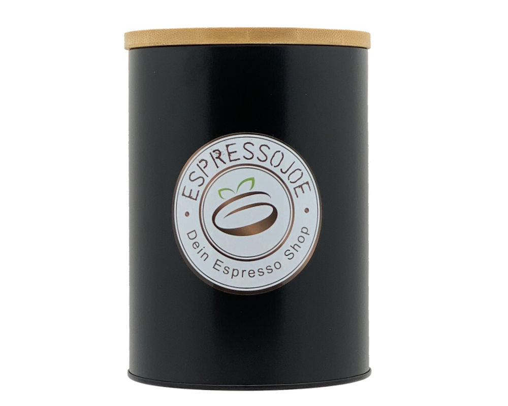 JOEs Bambusdeckel Kaffee Dose rund schwarz matt