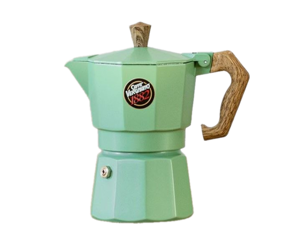 Vergnano Caffeteria Moka matt MINT Espressokocher 3 Tassen