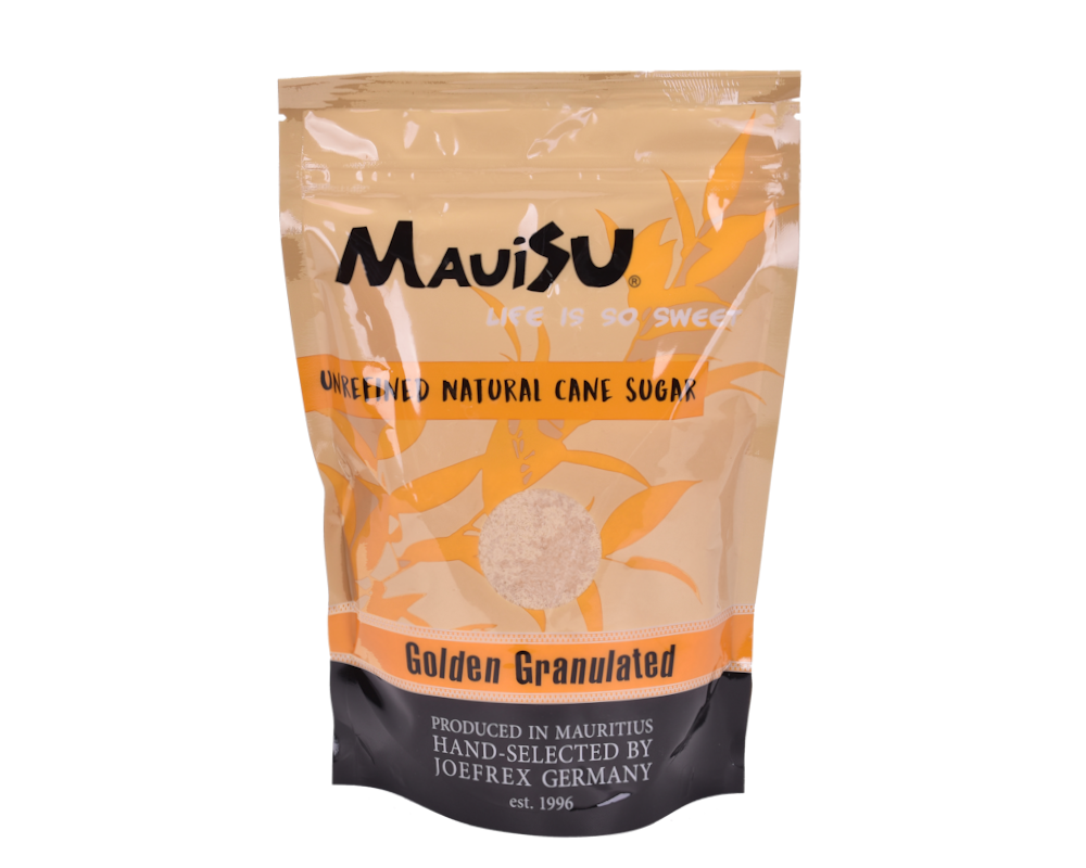 MauiSU GOLDEN GRANULATED Rohrzucker aus Mauritius 500g