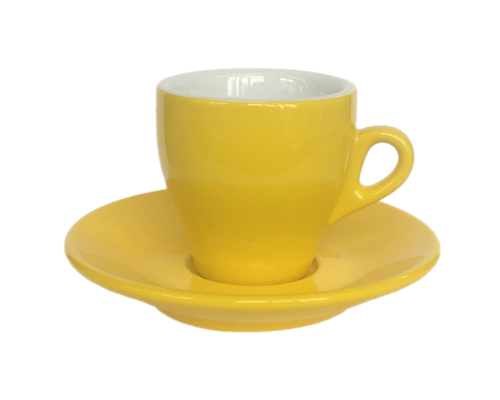 Nuova Point 6er-Set MILANO (155ml) Cappuccino Tasse gelb (Gialla)