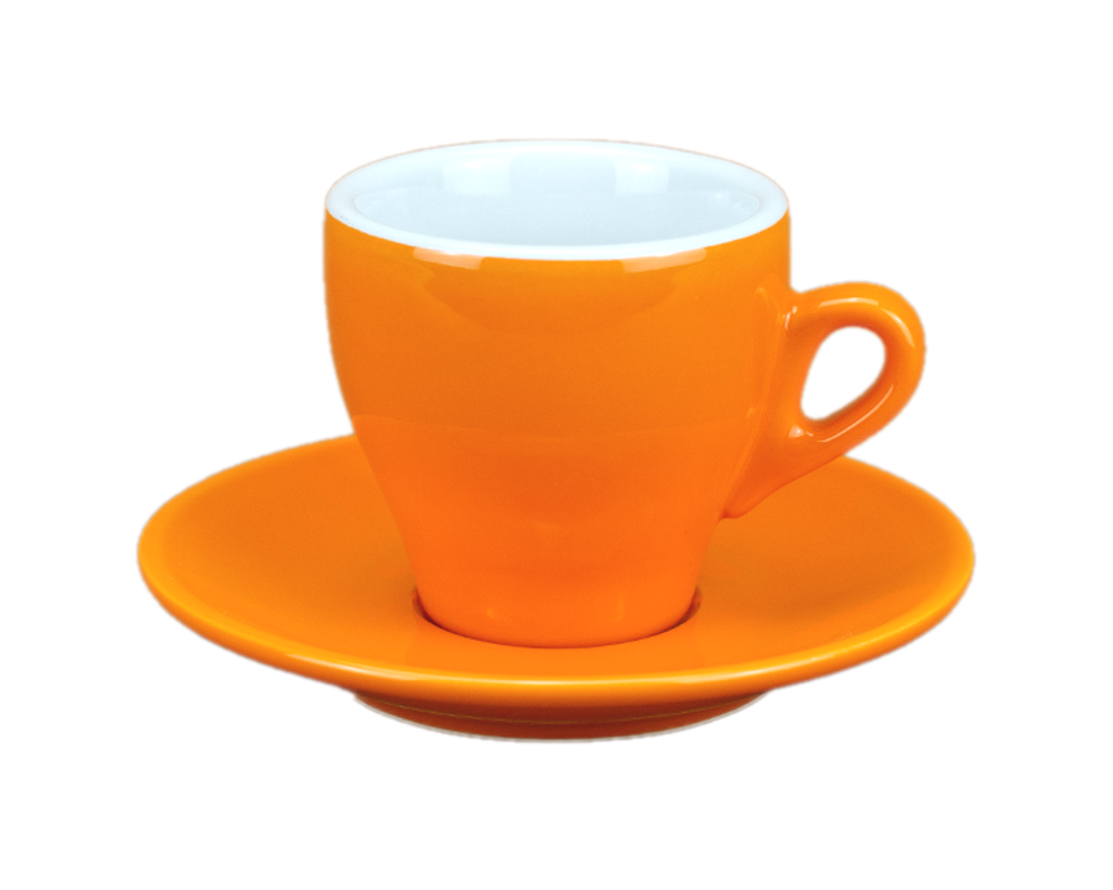 Nuova Point 6er-Set MILANO (155ml) Cappuccino Tasse orange (Arancione)